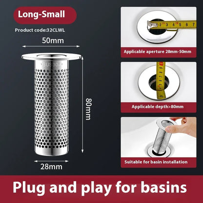 Washbasin Leaking Plug™ - Protect Pipelines from Clogging