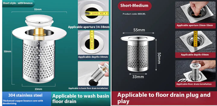 Washbasin Leaking Plug™ - Protect Pipelines from Clogging