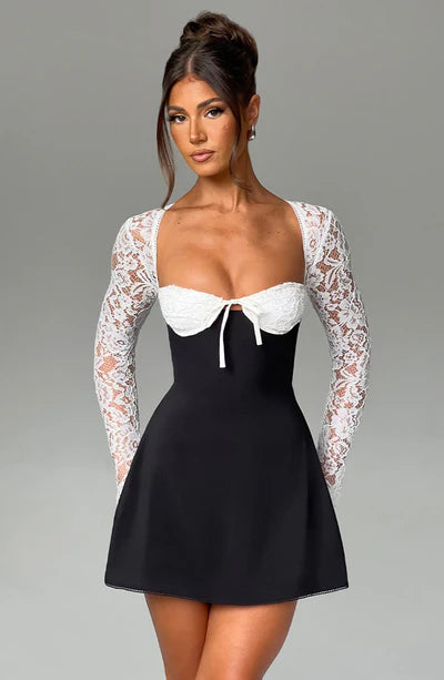 Lacy Mini Dress™  - Delicate Charm & Sheer Elegance